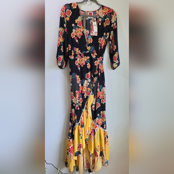 NWT Farm Rio Floral Wrap Dress XS - Picture 4 of 16